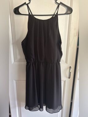 I.N. San Francisco Black Sleeveless Chiffon Midi Dress - Size Small
